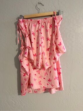 Juicy Couture Pink Butterfly Ruffle Skirt